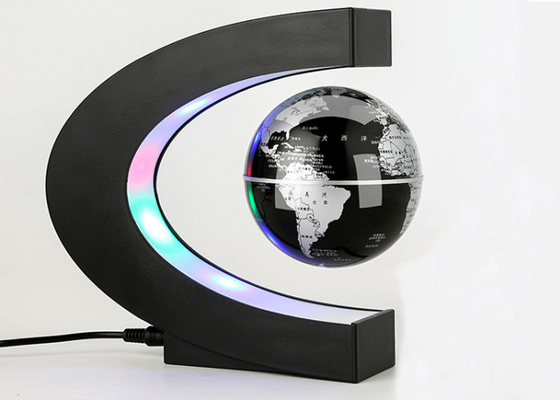 Globo flotante de la levitación magnética de la decoración del mapa del mundo de la forma LED de C para el regalo