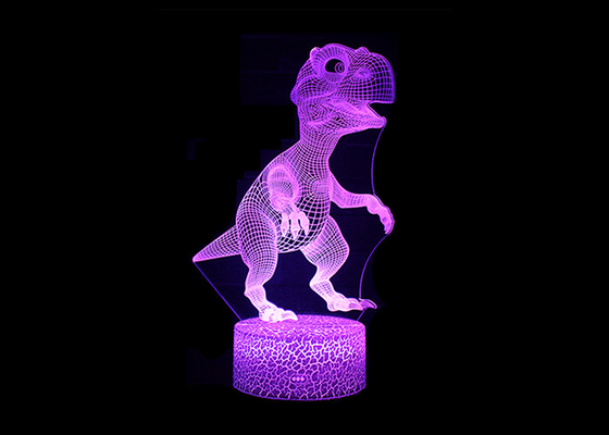 La luz de acrílico linda 7 ajustables de la noche de la historieta 3D LED colorea la fuente de alimentación de 5 V