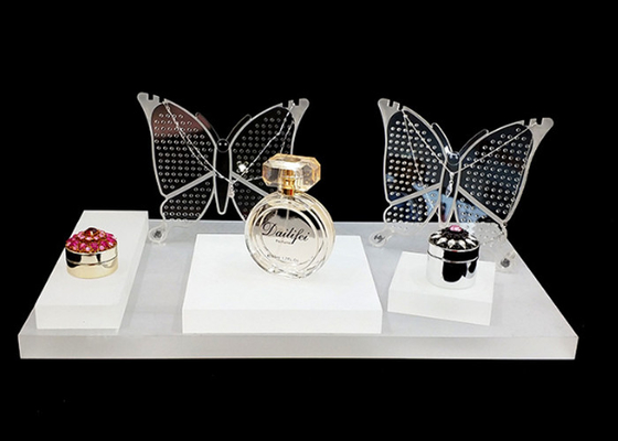 Tenedor de acrílico de acrílico de la pulsera de los soportes de exhibición de la joyería de la forma de la mariposa