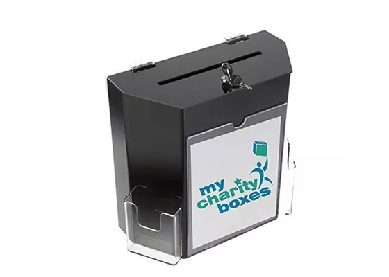 Contenedor de almacenamiento de acrílico claro modificado para requisitos particulares del acrílico de la caja de sugerencia de las cajas de presentación