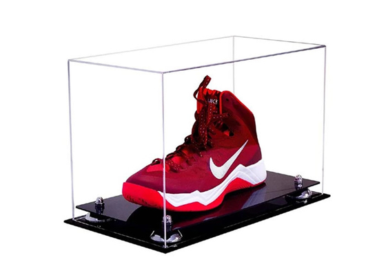 Envases de acrílico de la exhibición del plástico transparente de la vitrina del escaparate para el zapato