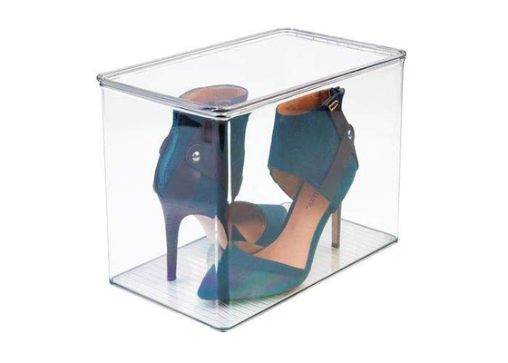 Resistencia de impacto de acrílico clara reciclable de las cajas de presentación para los tacones altos, sandalias