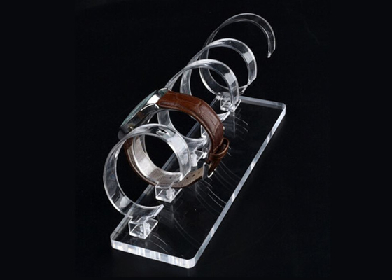 Alto peso ligero de acrílico transparente del soporte de exhibición del reloj tamaño de 12,5 de x 5,8 del x 1cm