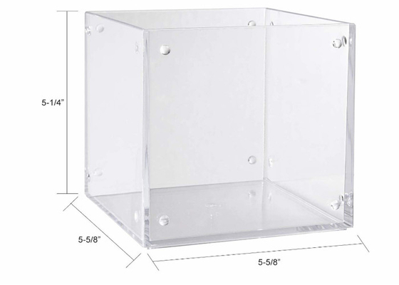 Caja de almacenamiento de acrílico clara cosmética de acrílico durable del organizador de los cosméticos del soporte de exhibición