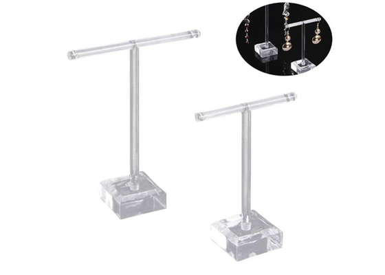 Organizador de acrílico claro de la joyería del soporte del árbol para el anillo de los pendientes de la pulsera de los collares