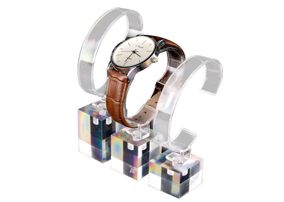 Hombres/apoyos de acrílico del estante del soporte del reloj del soporte de exhibición del reloj de Wowen