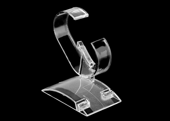 Tenedor transparente de acrílico de la demostración del soporte de exhibición del reloj de PMMA para la exhibición de la tienda