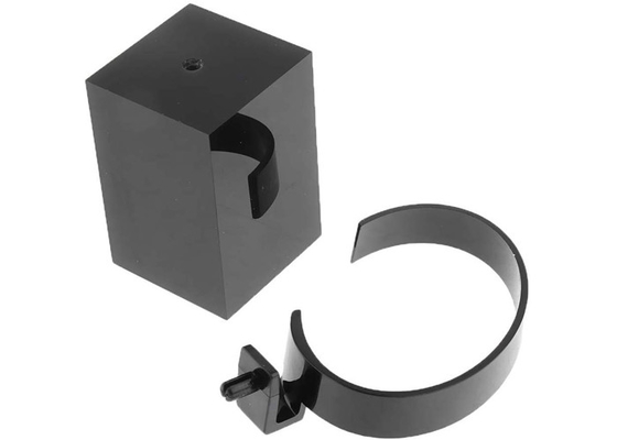 Peso ligero de acrílico del soporte de exhibición del reloj de la transparencia negra 2&quot; X redondo 4&quot; H