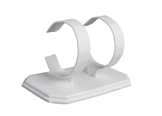 Protección del medio ambiente del reloj de exhibición del soporte de los relojes de acrílico blancos de los controles 2