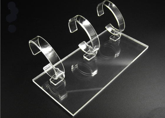 La exhibición de los soportes del acrílico del CE para la pulsera mira cilíndrico - transparente claro
