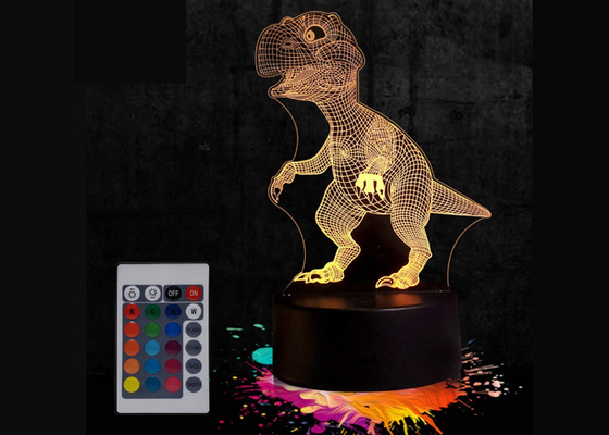 El USB accionó de control de tacto creativo visual de la luz de la noche de la ilusión óptica 3D