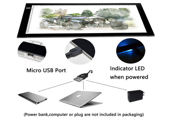 Caja de luz de trazado de A4 LED de dibujo gráfico del tablero del arte ligero portátil de la alimentación por USB