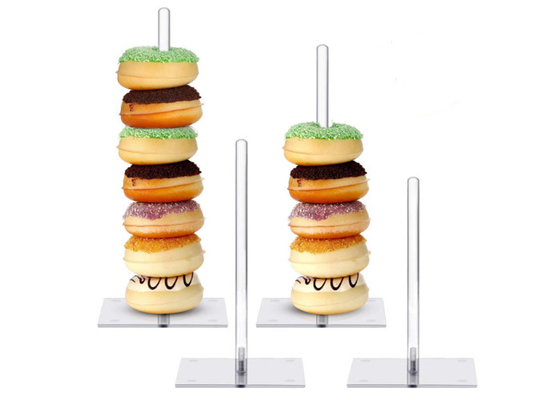 Tenedor de acrílico del soporte de la magdalena del claro multi de la función para casarse la fiesta de cumpleaños