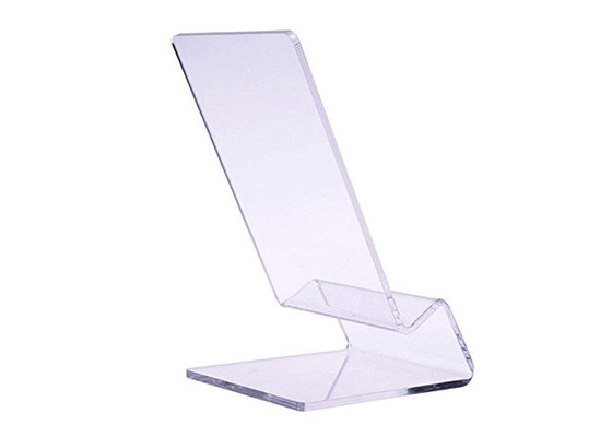 No soporte de acrílico transparente del teléfono móvil del teléfono del resbalón del tenedor de acrílico de la exhibición