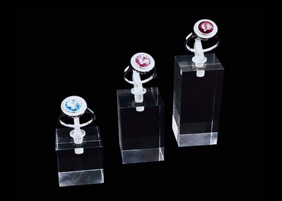 Tenedor de acrílico claro de acrílico durable del anillo de los soportes de exhibición de la joyería para las tiendas