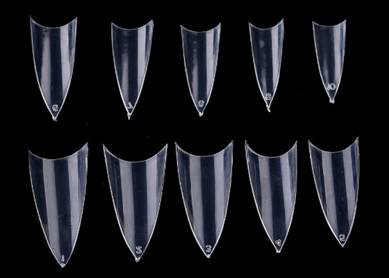 Extremidades divertidas agudas del arte de los clavos de acrílico finos claros que terminan extremidades falsas del clavo de la cubierta del estilete