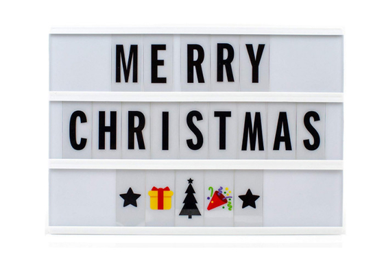 Exhibición de acrílico del LED Lightbox con las letras 252 símbolos Emojis de los números de las letras