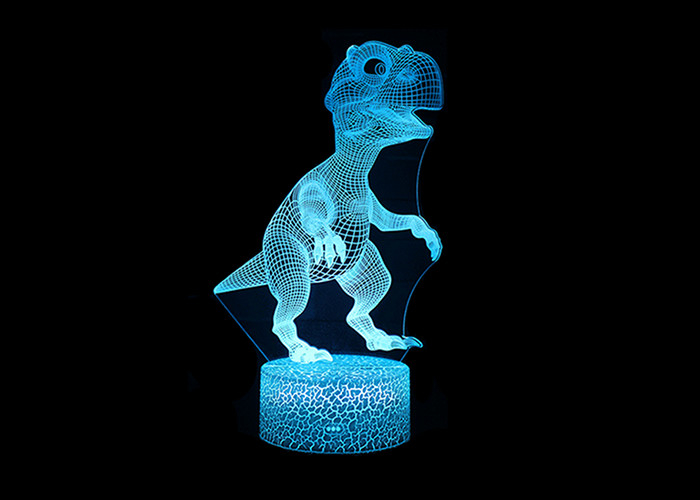 La luz de acrílico linda 7 ajustables de la noche de la historieta 3D LED colorea la fuente de alimentación de 5 V