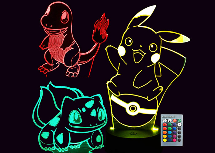 Diseño moderno material de acrílico colorido 3D de la ilusión LED de la luz animal de la noche