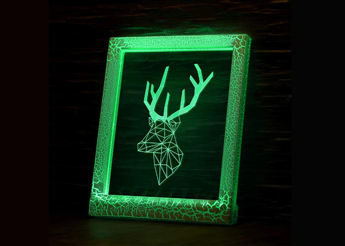 Luz casera de la noche de la lámpara de la decoración 3D LED con el panel material de acrílico del control remoto
