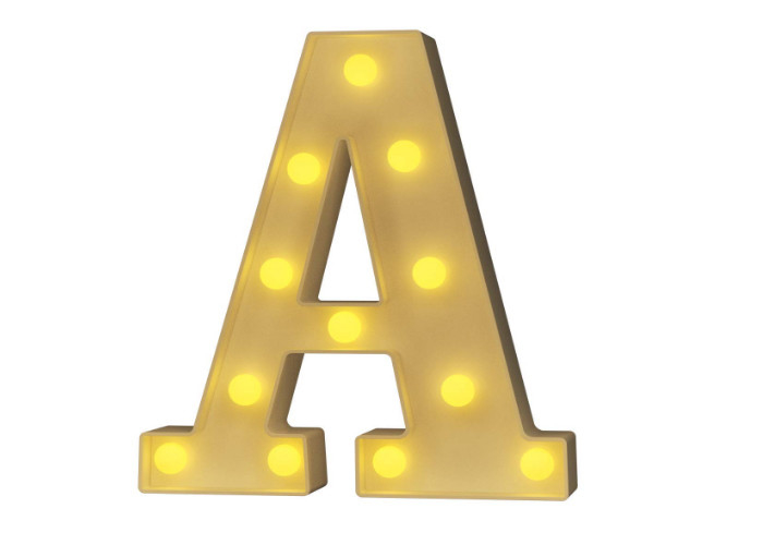 El alfabeto caliente de las letras del acrílico del blanco 3D LED enciende para arriba las letras A - Z de la decoración de la muestra