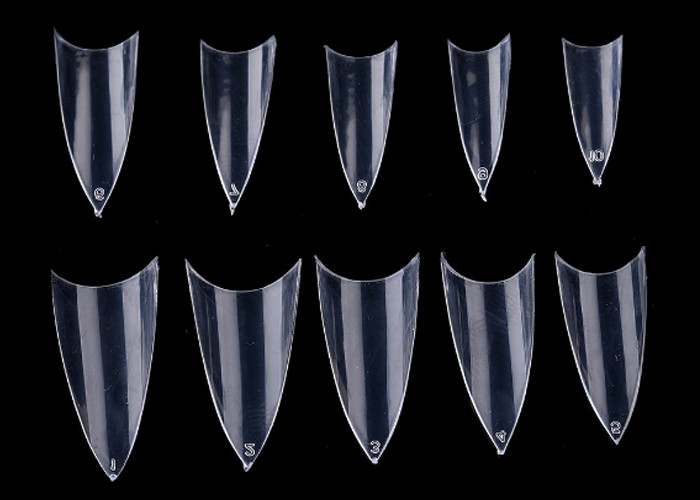 Extremidades divertidas agudas del arte de los clavos de acrílico finos claros que terminan extremidades falsas del clavo de la cubierta del estilete